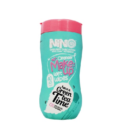 دستمال مرطوب نینو مدل green tea بسته 40 عددی